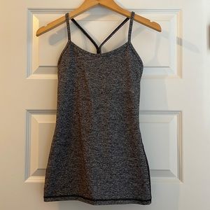 Lululemon Power Y Tank Luon Heathered Black